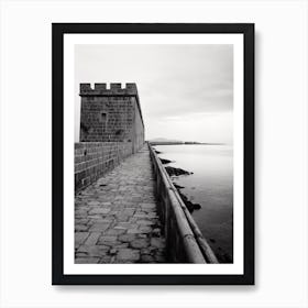 Alghero, Italy, Black And White Photography 4 Art Print