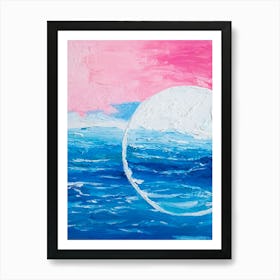 Moon In The Ocean Art Print