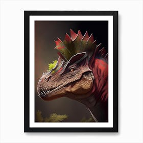 Pachycephalosaurus 1 Illustration Dinosaur Art Print