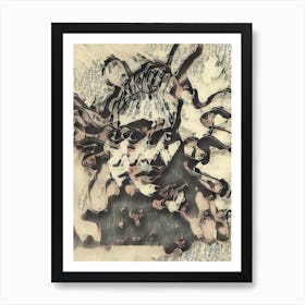 Abstract 'The Woman In Black' Art Print