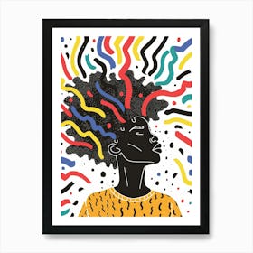 African Woman With Afro Hair Art Print