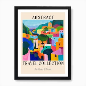 Abstract Travel Collection Poster San Salvador El Salvador 3 Art Print