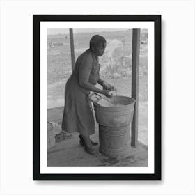 Wife Of Sharecropper Washing Clothes, Southeast Missouri Farms By Russell Lee Art Print