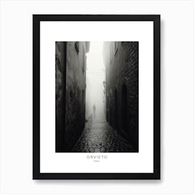 Poster Of Orvieto, Italy, Black And White Analogue Photography 3 Art Print