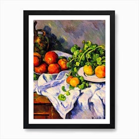 Watercress 2 Cezanne Style vegetable Art Print