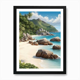 Tropical Beach Landscape 5 Art Print
