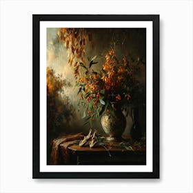 Baroque Floral Still Life Kangaroo Paw 1 Art Print