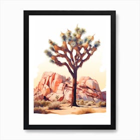 Joshua Tree In Water Color Style (4) Art Print