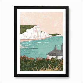 Seven Sisters South Downs Sussex Art Print Art Print