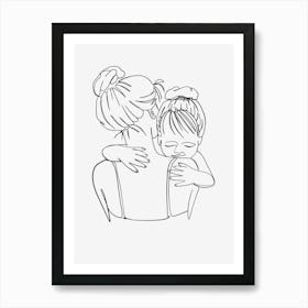 Hugging A Child Mothers day Art Print