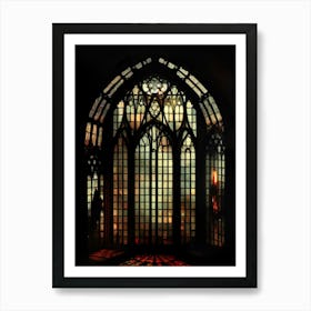 Stained Glass Window Gothic Art Print