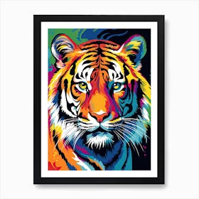 Tiger Art In Pop Art Style 2 Art Print