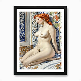 Nude Woman With Red Hair matisse style Art Print
