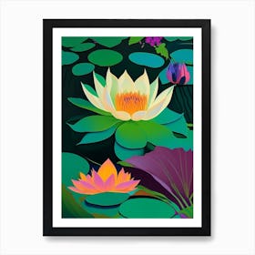 Lotus Flower In Garden Fauvism Matisse 2 Art Print