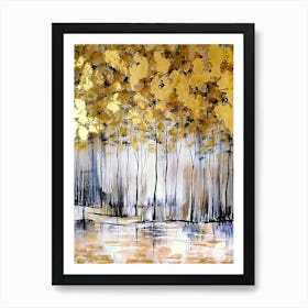 Golden Trees Art Print