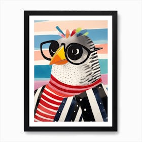 Little Hawk Wearing Sunglasses Art Print