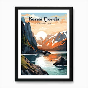 Kenai Fjords National Park Alaska Nature Travel Art Art Print