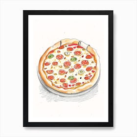 Pizza Bakery Product Quentin Blake Illustration Art Print