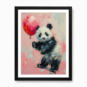 Cute Panda 4 With Balloon Art Print