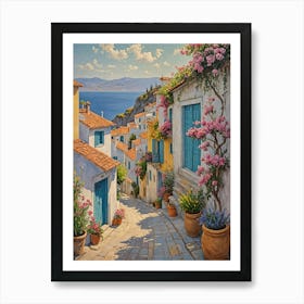 Greek Village Art Print