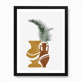 Vases And Palms Art Print