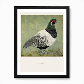 Ohara Koson Inspired Bird Painting Grouse 1 Poster Art Print
