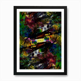 Dark Abstraction Acrylic Paints 1 Art Print