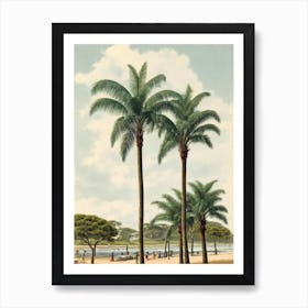 Cronulla Beach Australia Vintage Art Print