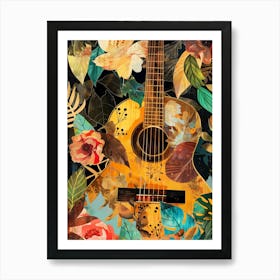 Acoustic Guitar music art Art Print