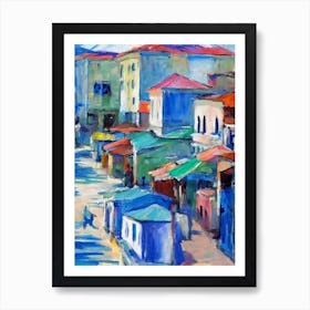 Port Of Fort De France Martinique Abstract Block 1 harbour Art Print