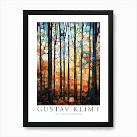 Gustav Klimt Print Trees Flower Garden Painting Klimt Exhibition Poster Painting Floral Decor Art Print