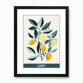 Lemon Tree Flat Illustration 8 Poster Affiche