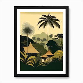 Canggu Indonesia Rousseau Inspired Tropical Destination Art Print