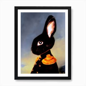 Corporal Ritsu The Rabbit Pet Portraits Art Print