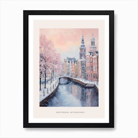 Dreamy Winter Painting Poster Amsterdam Netherlands 2 Art Print