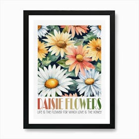 Daisy Flowers Art Print