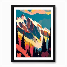 Dolomiti Bellunesi National Park Italy Pop Matisse Art Print