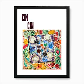 Cin Cin Poster Summer Wine Matisse Style 7 Art Print