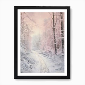 Dreamy Winter Painting Olympic National Park United States 4 Art Print