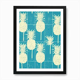 Pineapples Illustration 1 Art Print