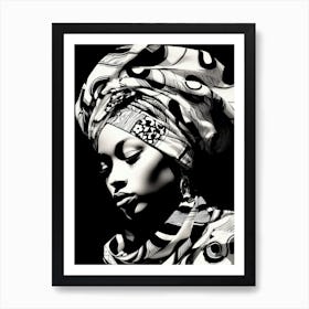 African Woman In A Turban 6 Art Print