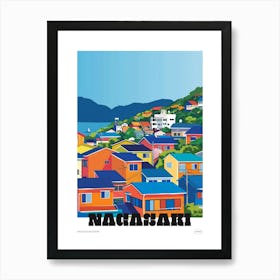 Nagasaki Japan 4 Colourful Travel Poster Art Print