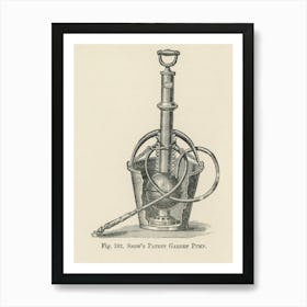 Vintage Illustration Of Snow S Patent Garden Pump, John Wright Art Print