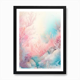 Coral Reef Waterscape Gouache 1 Art Print