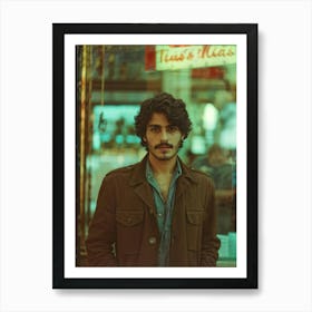 A Striking Young Spanish Man Captured Through The Cool Hues Of A Retro Lens Standing In Posing In Affiche