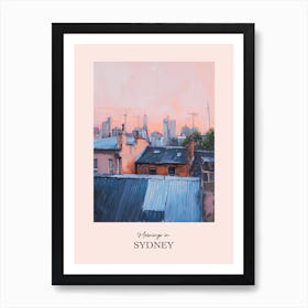 Mornings In Sydney Rooftops Morning Skyline 3 Art Print