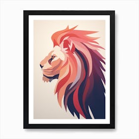 Lion Abstract Pop Art 12 Art Print