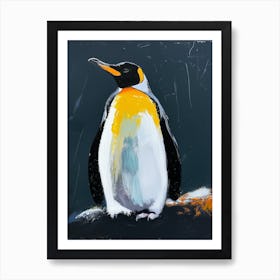 King Penguin Petermann Island Colour Block Painting 1 Art Print