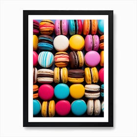 Pop Art Macaron Pattern 1 Art Print