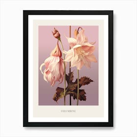 Floral Illustration Columbine 1 Poster Art Print